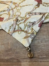 Damentuch Schal seidentuch Dreieckstuch Gold beige neu