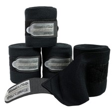 EQuest Fleece Bandage Act-Line für Pferde, 4er Set - Schwarz Polsterung Training
