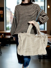 XXL stylische Webfell Tasche