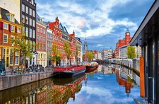 Wandbild: Kanal in Amsterdam