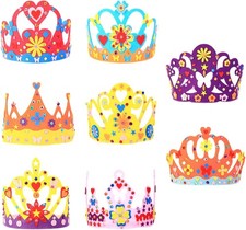 8Stk Prinzessin Kronen Kinderkronen zum Basteln für Party Geburtstag Geschenk