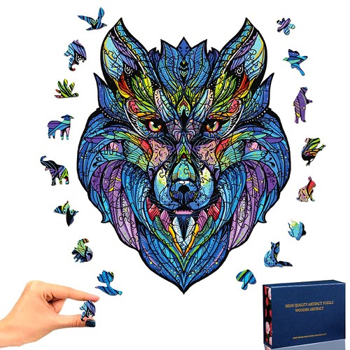 Holzpuzzle wolf 100 - holzpuzzle, teile