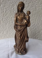 Bronze Figur Maria mit Kind Madonna Statuette 23cm Gewicht 3kg