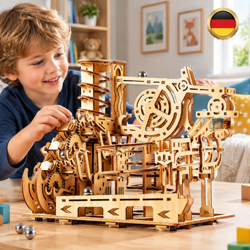Murmelbahn holzpuzzle - 3d,