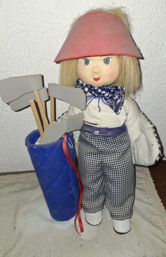 Puppe deko golferin mit - puppe,