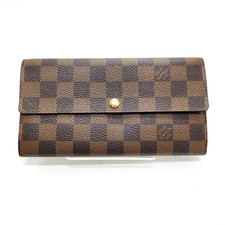 Louis Vuitton Geldbörse Portemonnaie Long Wallet Portefeuille Sarah Brown Damier