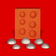 Zinngießform Halbkugeln 6