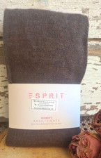 ESPRIT Damen Strumpfhose Basic M L 40 42 Wollmix blickdicht braun warm Herbst