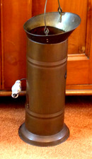 Regen Schirm Stock ständer ANTIK Messing alte Kohlenschütte Porzellangriff H51