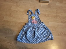 Gr .116 Latzkleid Conni ?mit Kätze Blau Mit Weißen  Punkten 