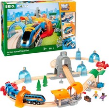 Brio Holzeisenbahn Set mit elektrischer Lok 33972 World Smart Sound & Action 