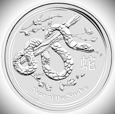 Feinsilbermünze Snake 999er Silber OVP 2013 Lunar II 50 Cts. Elizabeth II. ST