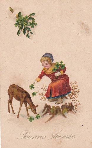 Künstler neujahr rehe kind - neujahr,