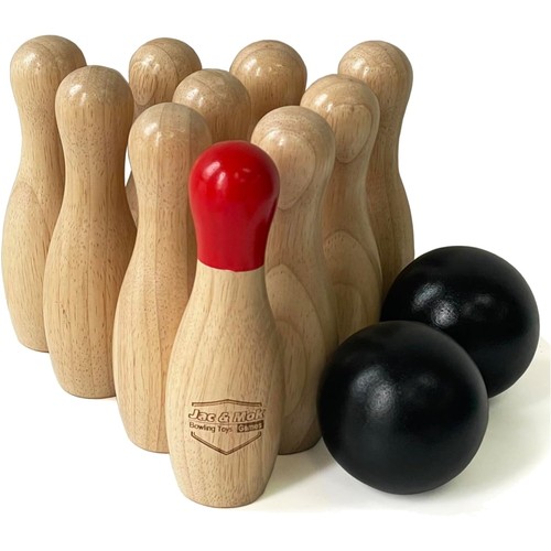 Bowling set holz - bowling, dosenwerfen