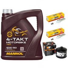 Set 4L Öl Inspektion Ölfilter Zündkerzen für Husqvarna Nuda 900 A700 ZKH 2012-15