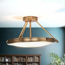 Große Deckenlampe in Messing