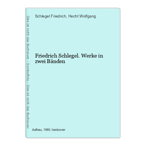 Friedrich schlegel werke in - friedrich,