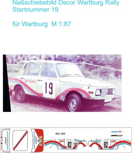 Wartburg rallye decal germina - wartburg,