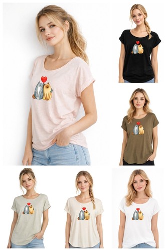 Damen long slub shirt - slub, t-shirt