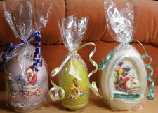 3 Kerzen mit Ostermotiven