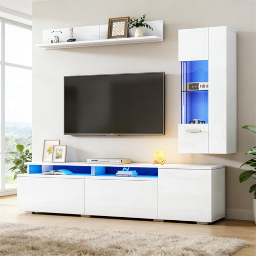 Schrank set 3tlg - schrank, led