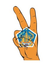 Aufkleber Peace Finger Bali