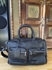 Wickeltasche Cowboysbag Leder schwarz mit Wickelunterlage