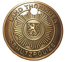 Hundemarke Diensthund Polizei Thüringen altgoldfarben