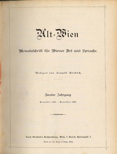 1892 stieböck alt wien - stieböck:, alt-wien