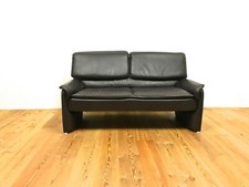Laauser Sofa Design Leder Couch Zweisitzer Braun 