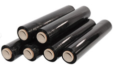 6 x Stretchfolie Wickelfolie Palettenfolie 23my 500mm x 250m je 2,5kg Schwarz
