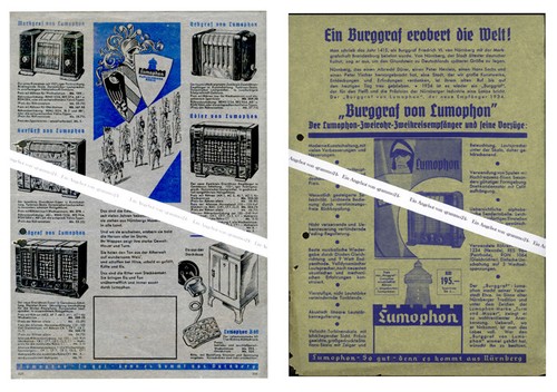 Radio werbeblätter firma - 2x,