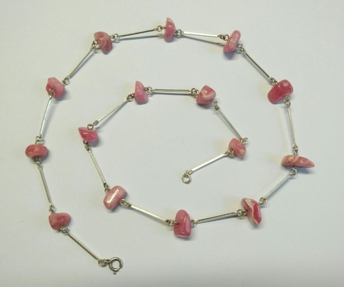 Rhodochrosit halskette 50cm - rhodochrosit,