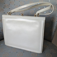 Handtasche Vintage Leder Creme