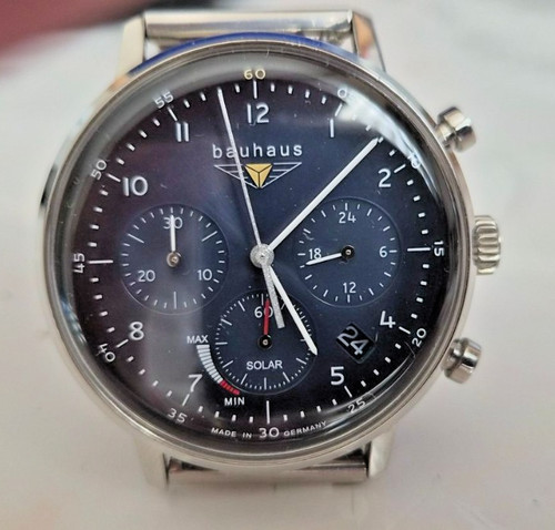 Bauhaus 42mm silberes - bauhaus,