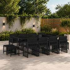 13-tlg Gartenmöbel Set Poly