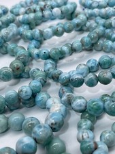 Larimar Armband Stretch 6-15mm Hochwertig Edelstein Heilstein Naturstein Chakra