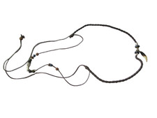 Vintage Halskette Farbe braun mit Anhänger Ethnischer Stil Vintege-Zahn-Anhänger