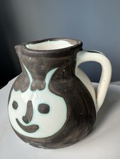 Pablo Picasso (1881-1973) Têtes (AR 367) weiß Steingut Keramik Krug 1956