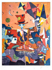 Gerhard Hofmann - Herbst - 4 Jahreszeiten - Farbradierung - signiert