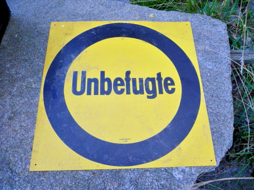Ddr gebotsschild unbefugte - gebotsschild,