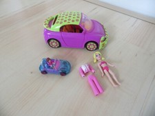 Polly Pocket Puppen - Auto und Miniauto, Cabrio mit 1 Puppe und Kleidung