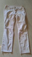 Lange Hose von True Religion Curvy Skinny String SN Destroyed weiß Damen Gr. 29