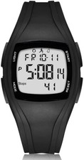 LED Wasserdicht Herren Outdoor Sports Watch Digital Uhr 3D Pedometer Outdoor
