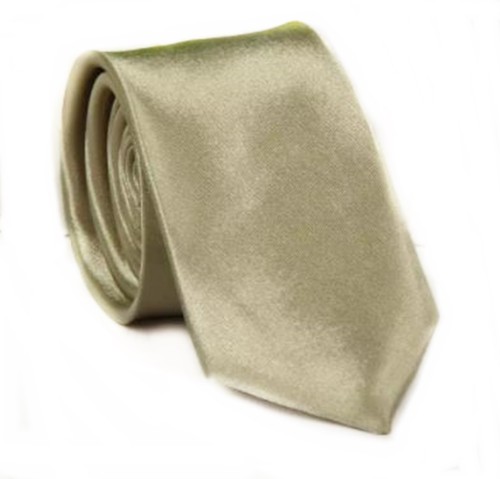 Slim krawatte beige edel - slim, satin