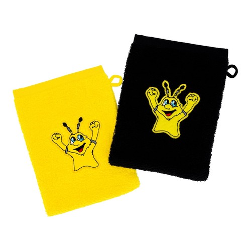 Bvb kinder waschlappen 2er set - kinder-waschlappen,