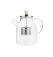 BEEM Teekanne Glaskanne mit Siebeinsatz - Modell BEEM | 1,5 Liter | Edelstahl