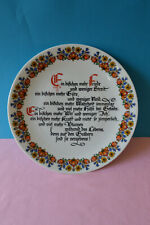 Wandteller mit Spruch