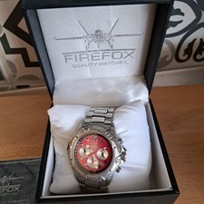 FIREFOX Herren Fliegeruhr Edelstahl Chronograph AIRFIGHTER FFS02 silber 10 ATM
