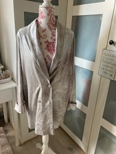 Zara Blazer Gr M Silber Beige Lederoptik